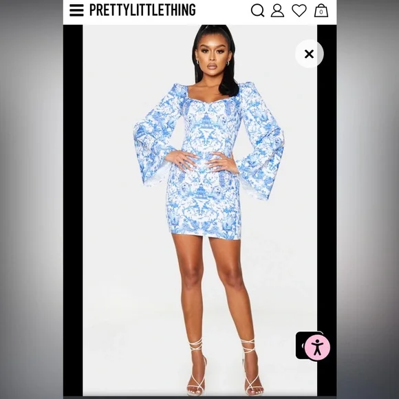 PrettyLittleThing | Dresses | Nwt Blue Porcelain Print Satin Lace Up Back Bodycon Dress | Poshmark PrettyLittleThing | Dresses | Nwt Blue Porcelain Print Satin Lace Up Back Bodycon Dress | Poshmark